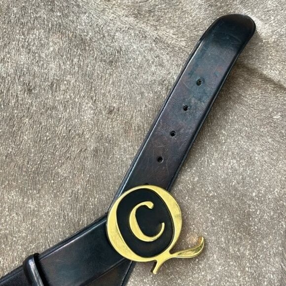 Alexander McQueen Q Belt Logo Buckle
